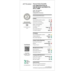 Fisherbrand 11mm PE Snap Ring Seal, Blue, Center hole, Assembled septum Silicone/PTFE | Buy Online | Fisher Scientific